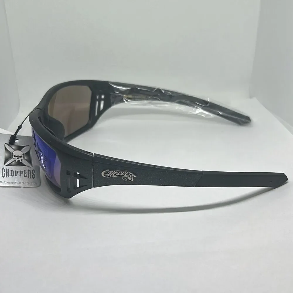 Choppers Biker Mens Mirrored Sunglasses
